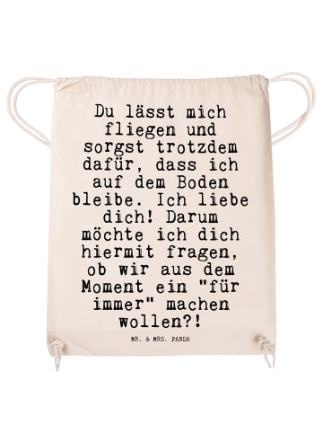Mr. & Mrs. Panda Stoffbeutel Du lässt mich fliegen... mit Spruch in Creme