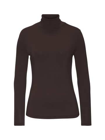 LASCANA Rollkragenshirt in dunkelbraun
