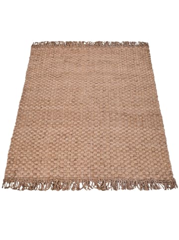 KADIMA DESIGN Teppich Kurzflor Korbbindung wendbar Wohnzimmer in Natur