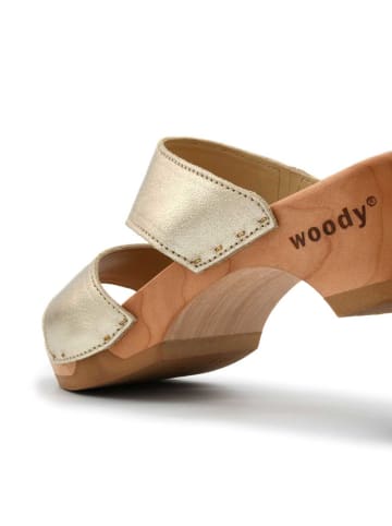Woody Sandale in gold