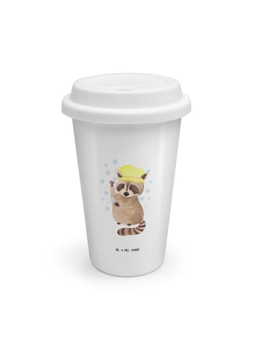 Mr. & Mrs. Panda Kaffeebecher Waschbär ohne Spruch in Weiß