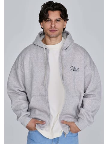 SikSilk Sweatjacke Essentials Full Zip in Grey Marl