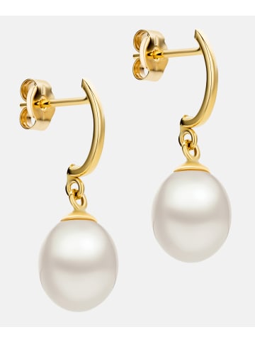 Diamant L'éternel Ohrringe aus 585 Gelbgold mit Perle