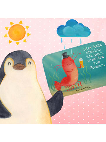 Mr. & Mrs. Panda Badezimmerteppich Hummer Weizen Design mit Spruch in Weiß