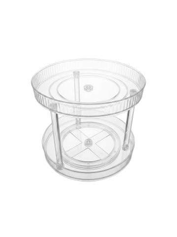 relaxdays Drehteller in Transparent - (H)24 x Ø 27 cm