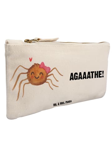 Mr. & Mrs. Panda Federtasche Spinne Agathe Freude mit Spruch in Weiß