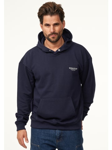 SOULSTAR Kapuzenpullover - S2ANSAN Oversize Hoodie mit Button Sweater in Navy