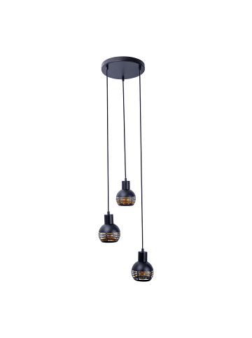 näve Pendelleuchte "CASCO" in schwarz - (L)25 cm x (B)25 cm x (H)120 cm