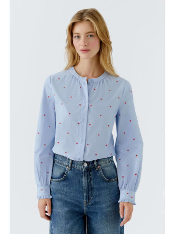 Oui Bluse in dk blue red