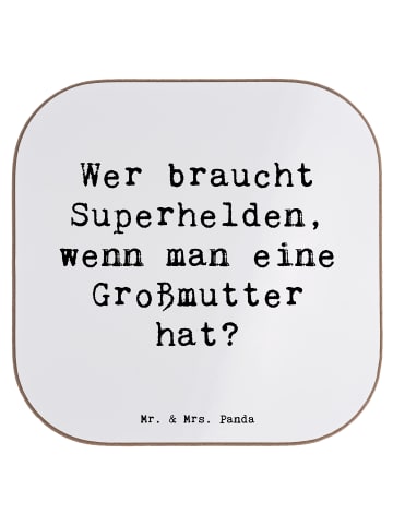 Mr. & Mrs. Panda Untersetzer Großmutter Liebe mit Spruch in Weiß