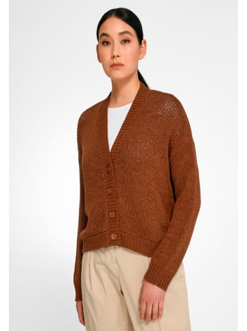 PETER HAHN Strickjacke Cotton in BRAUN