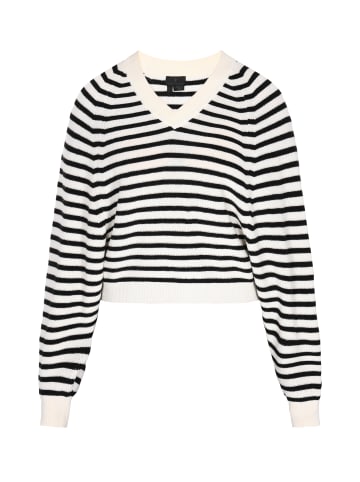 DreiMaster Klassik Women Sweater in offwhite black stripe