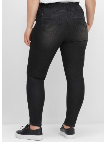 sheego Schlupfjeans in black denim