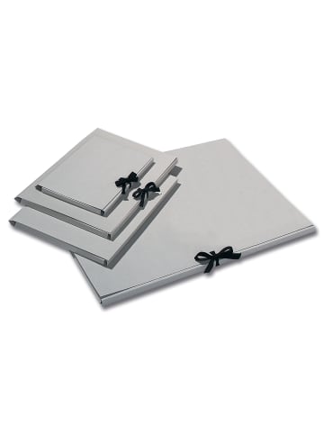 folia PAPER Sammelmappe, Graupappe 500g/m², DIN A4, mit Band in grau