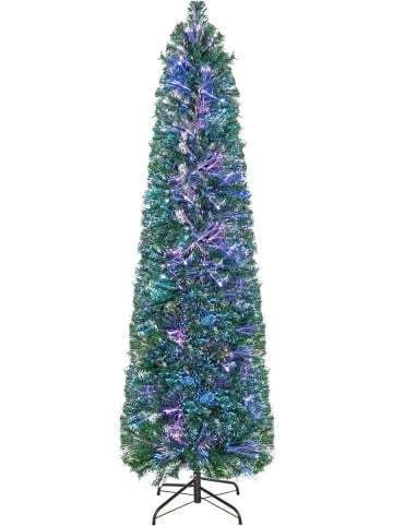 COSTWAY Künstlicher Weihnachtsbaum Glasfaseroptik in Grün