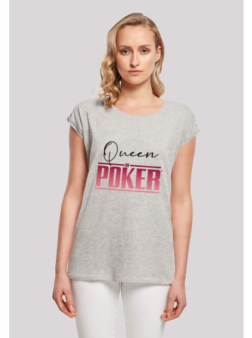 F4NT4STIC T-Shirt Queen of Poker in grau meliert
