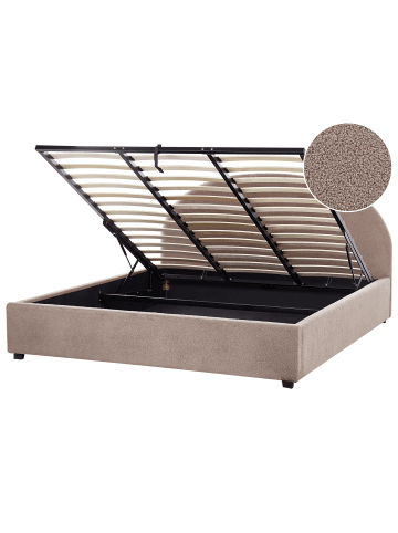 Beliani 2-tlg Doppelbett VAUCLUSE in Beige