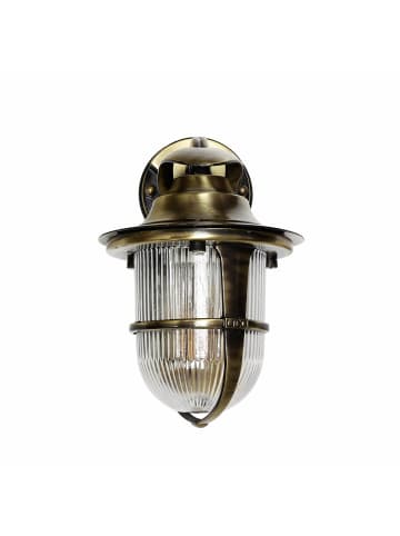 Licht-Erlebnisse Außen Wandlampe (B)20 x (H)24 cm in Messing Antik