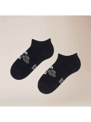 Kunert Sneakersocken Romantic Ornament Blumenmuster in Black