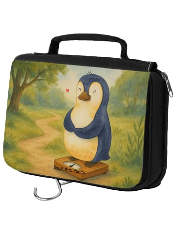 Mr. & Mrs. Panda Schminktasche Pinguin Diät Design ohne Spruch in Weiß