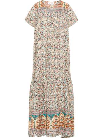 usha FESTIVAL Damen Sommerkleid Mit Blumenprint in Wollweiss Mehrfarbig