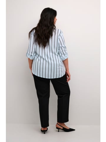 KAFFE curve Langarm-Bluse KCsida Regular fit in Celestial/Oyster Stripe