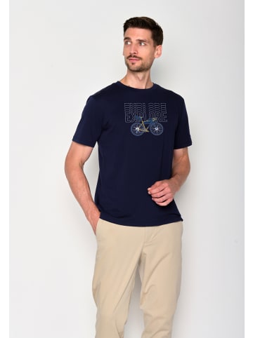 GreenBomb T-Shirt Bike Gravel in Marineblau