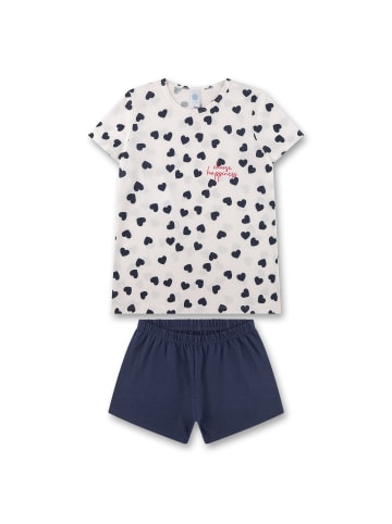 Sanetta Pyjama in Blau/Beige
