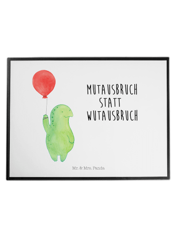 Mr. & Mrs. Panda Schreibunterlage Schildkröte Luftballon mit Spruch in Weiß