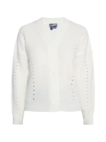 DreiMaster Vintage Damen Strickjacke in Wollweiss