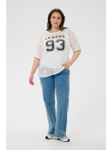 KAFFE curve T-Shirt kurzarm KCbella Loose fit in Chalk