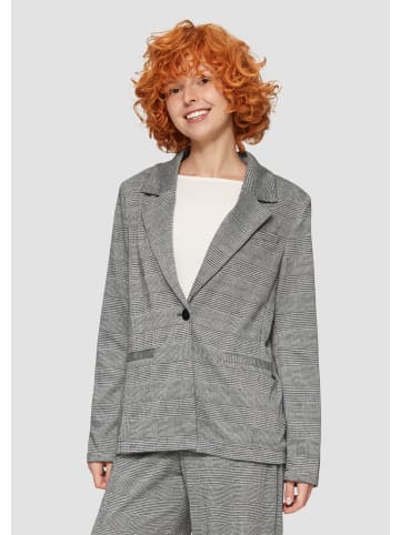 QS Indoor-Blazer langarm in Grau-schwarz