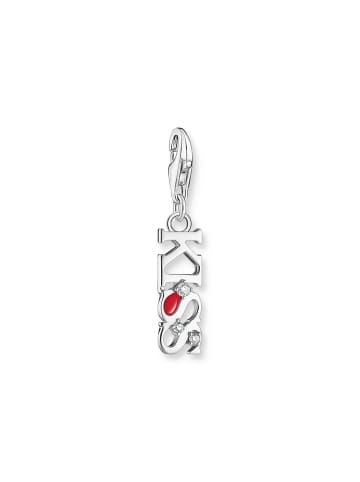 Thomas Sabo Charm-Anhänger Kiss Mit Weißen Steinen in silber, weiß, rot