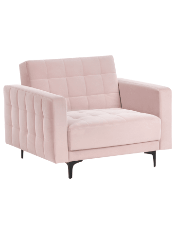 Beliani Sessel ABERDEEN in Rosa/Schwarz - (W) 106 x (H) 83 x (L) 88 cm