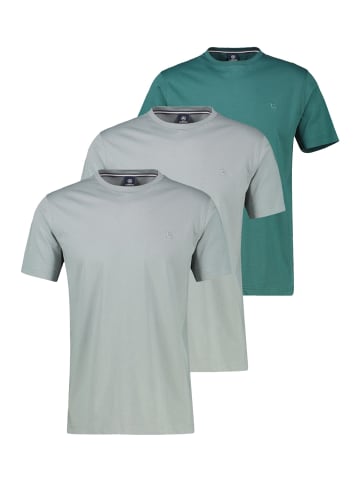 Lerros T-Shirt Basic in Grau / grün