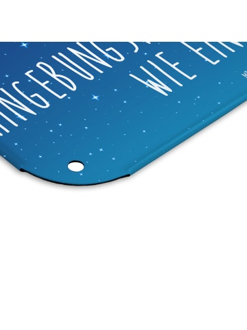 Mr. & Mrs. Panda Schild Sternzeichen Krebs mit Spruch in Sternenhimmel Blau