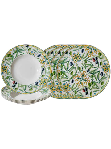 Ritzenhoff & Breker 8er Set Pizza & Pasta Set Roma Oliva in grün