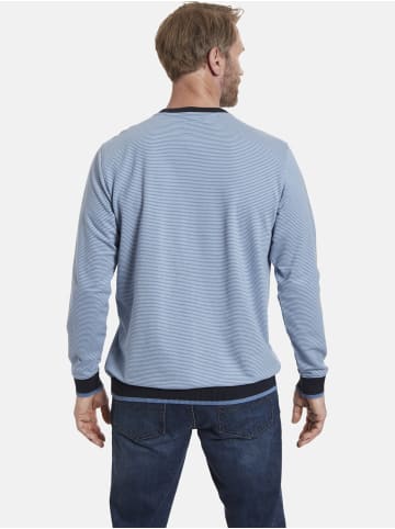 Jan Vanderstorm Sweatshirt IJAN in blau gestreift