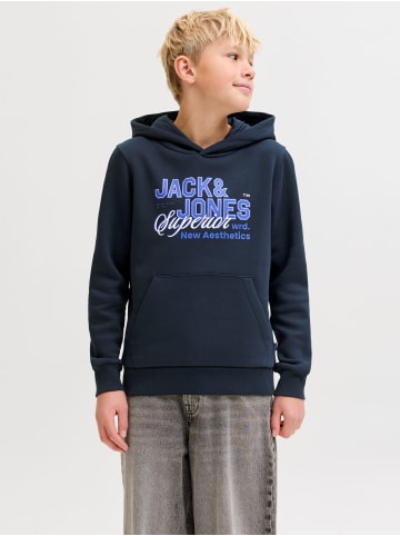 JACK & JONES Junior Kapuzensweatshirt JJELOGO SWEAT HOOD JNR in Dunkelblau