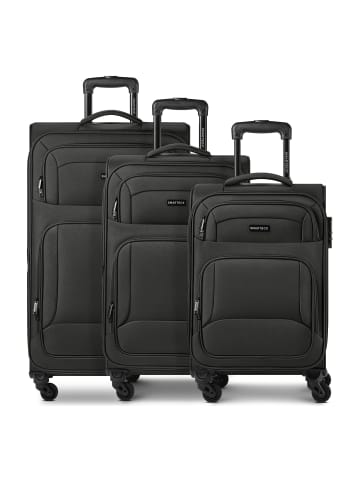 Smartbox Edition 04 4 Rollen Kofferset 3-teilig mit Dehnfalte in black