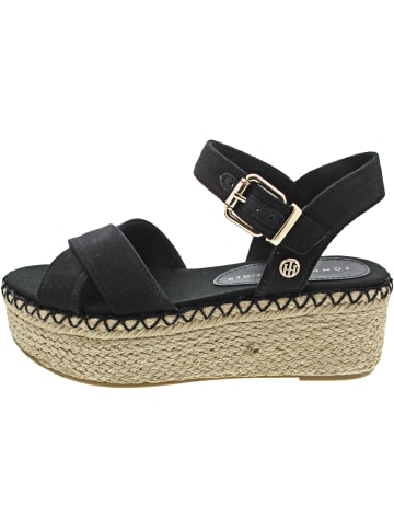 Tommy Hilfiger Shiny Touches Flatform We Sandalette Schwarz