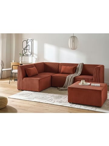 Beliani 5-tlg Modulsofa LEMVIG in Rot