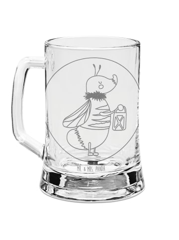 Mr. & Mrs. Panda Gravur Bierkrug Glühwürmchen ohne Spruch in Transparent