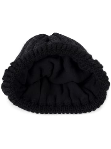 styleBREAKER Strickmütze in Schwarz-Dunkelgrau