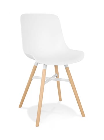 KADIMA DESIGN Designerstuhl aus Polypropylen in Weiß | Skandinavischer Stil in Weiß