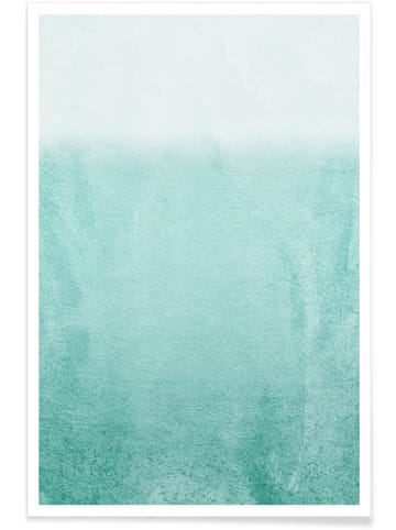 Juniqe Poster "Fading Aqua" in Grün & Türkis