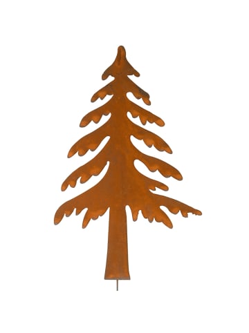 UNUS Gartenstecker Rost Tannenbaum in Braun