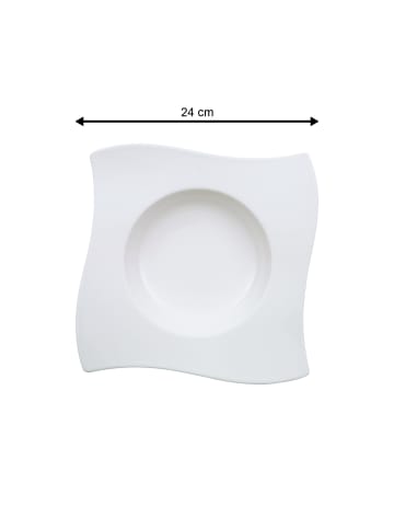 Villeroy & Boch 4er Set Suppenteller NewWave in Weiß ø 24 cm in weiß