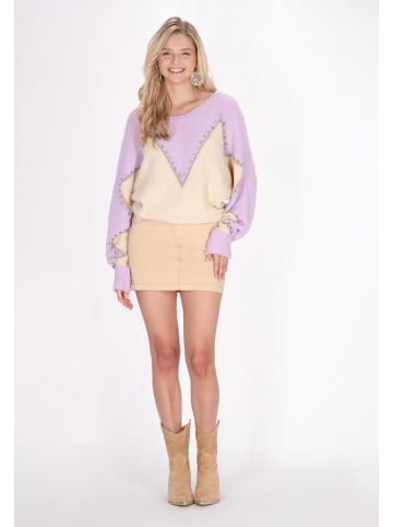 IZIA Damen Pullover in Lavender Creme