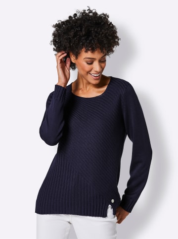 creation L Langarm-Pullover in marine